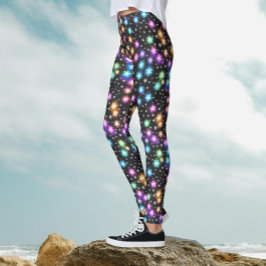 Leggings Fiesta de Navidad con copos de nieve modernos y co