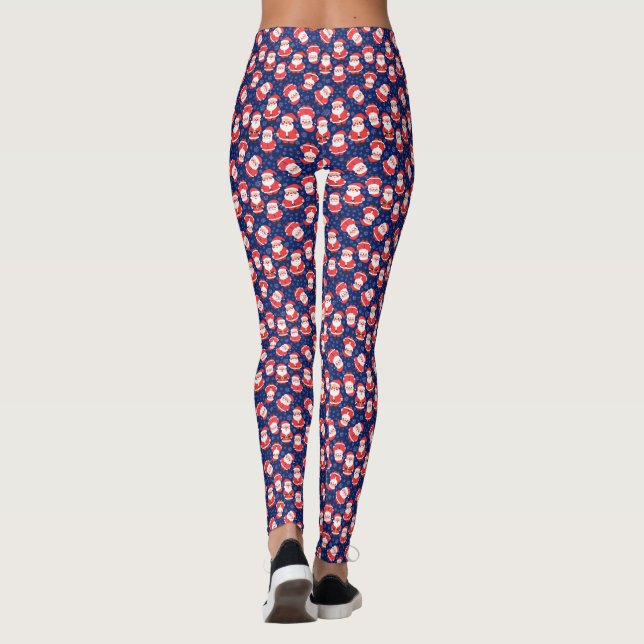 Leggings Fiesta de Navidades de la Novedad Santa Claus | Az (Reverso)