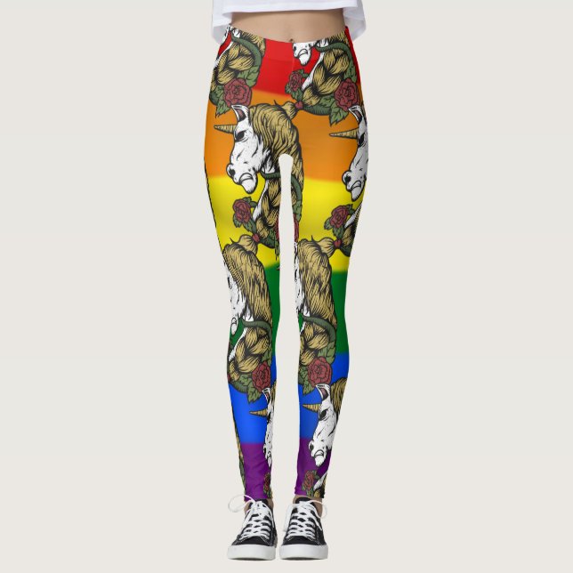 Leggings Fiesta de unicornio arcoiris (Anverso)