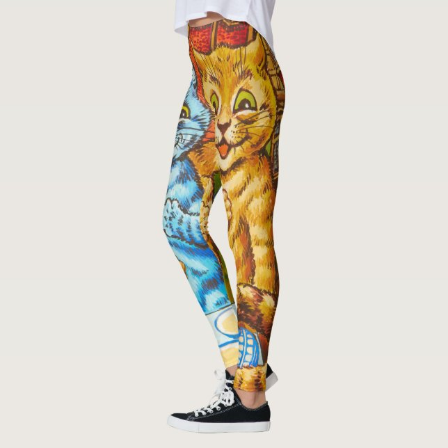 Leggings Fiesta del té gatos por Louis Wain (Izquierda)
