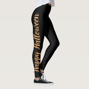 Leggings Fiesta elegante anaranjado de neón negro del traj