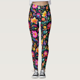 Leggings Fiesta floral mexicana