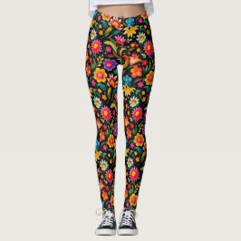 Leggings Fiesta floral mexicana
