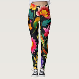 Leggings Fiesta floral mexicana