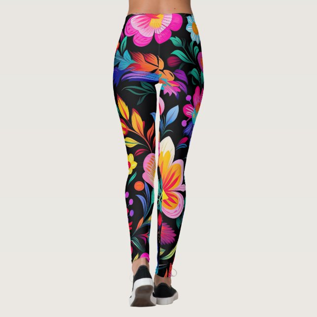 Leggings Fiesta floral mexicana (Reverso)