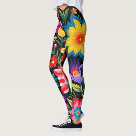 Leggings Fiesta floral mexicana