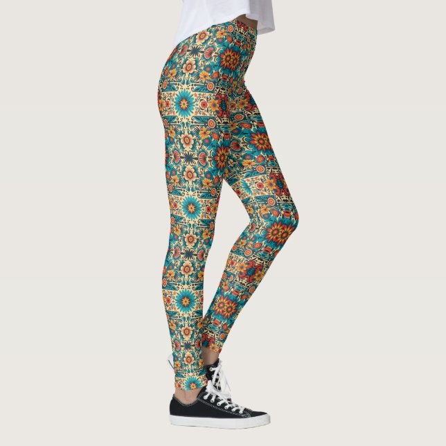 Leggings Fiesta florece, personalizable (Derecha)