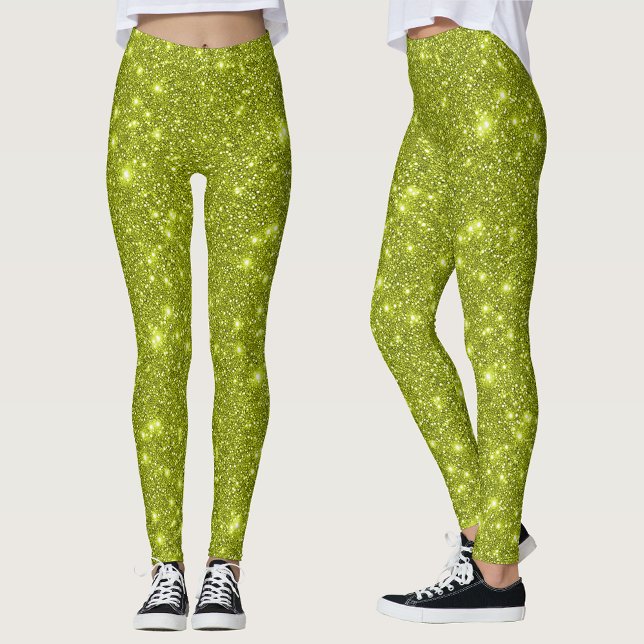 Leggings Fiesta moderna de brillo amarillo lima  (Subido por el creador)