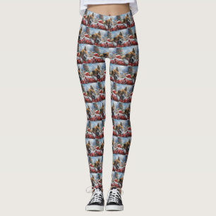 Leggings Fiesta Navideña de Perro Akita