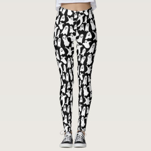 Leggings Fiesta negro fantasmal de Halloween
