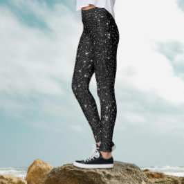 Leggings Fiesta Purpurinoso elegante de Guay Black Night Sp
