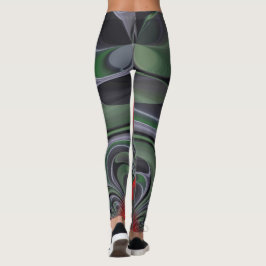 Leggings Fiesta Time Eco Green Molten rojo colorido Resumen