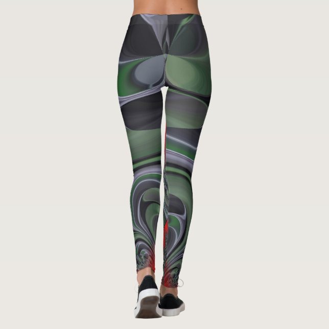 Leggings Fiesta Time Eco Green Molten rojo colorido Resumen (Reverso)