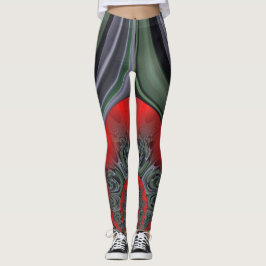 Leggings Fiesta Time Eco Green Molten rojo colorido Resumen