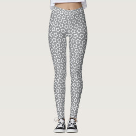 Leggings Figura del Pentágono Blanco Gris