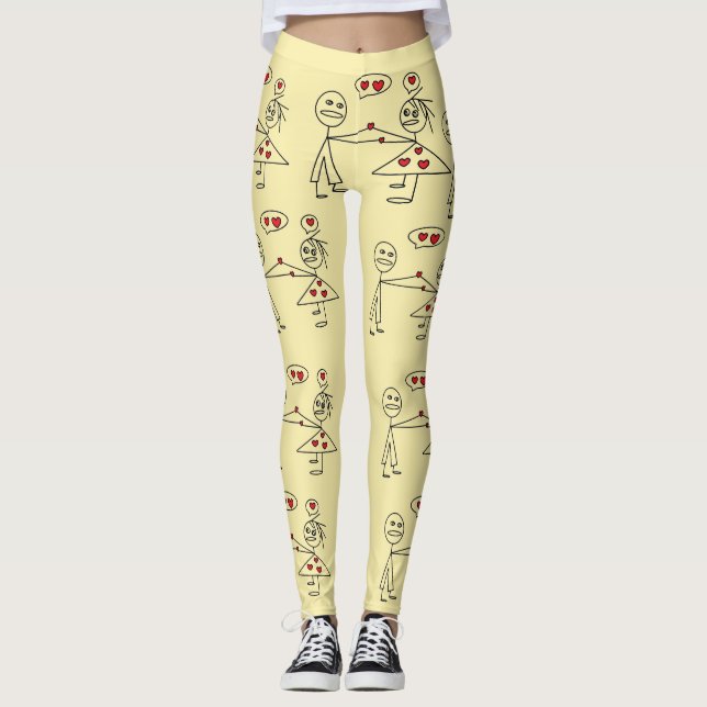 Leggings Figura dibujada mano pares del palillo de la (Anverso)
