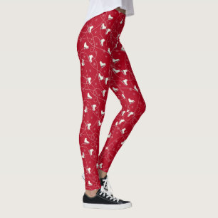 Leggings Figura Patinando en rojo brillante