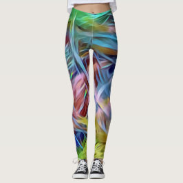 Leggings Filamentos del arco iris del arte abstracto del