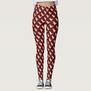 Leggings filas diagonales de nieve para navidades