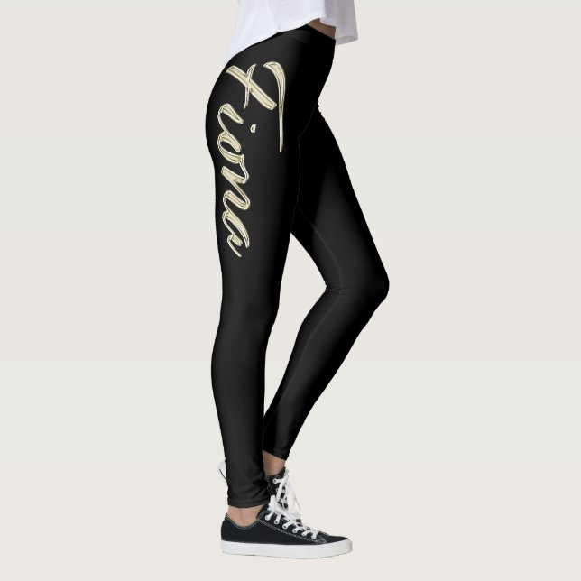 Leggings Fiona white gold Handwriting Hose (Derecha)