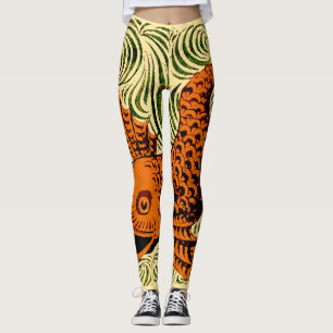 Leggings Fish Antiguo Tile Antiguo arte