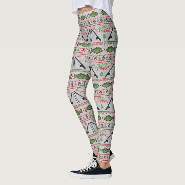 Leggings Fish Ugly Navidad Sweater (Izquierda)