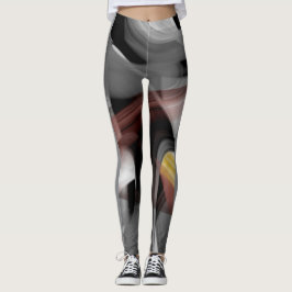Leggings Fitness Resumen Arte Polvo Negro