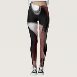 Leggings Fitness Resumen Arte Polvo Negro