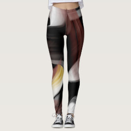Leggings Fitness Resumen Arte Polvo Negro