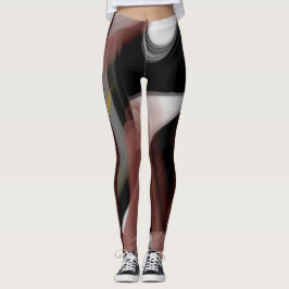 Leggings Fitness Resumen Arte Polvo Negro