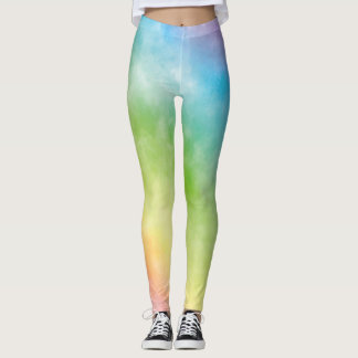 Leggings Fitness Women Gire Gym Watercolor Arcoiris Sport