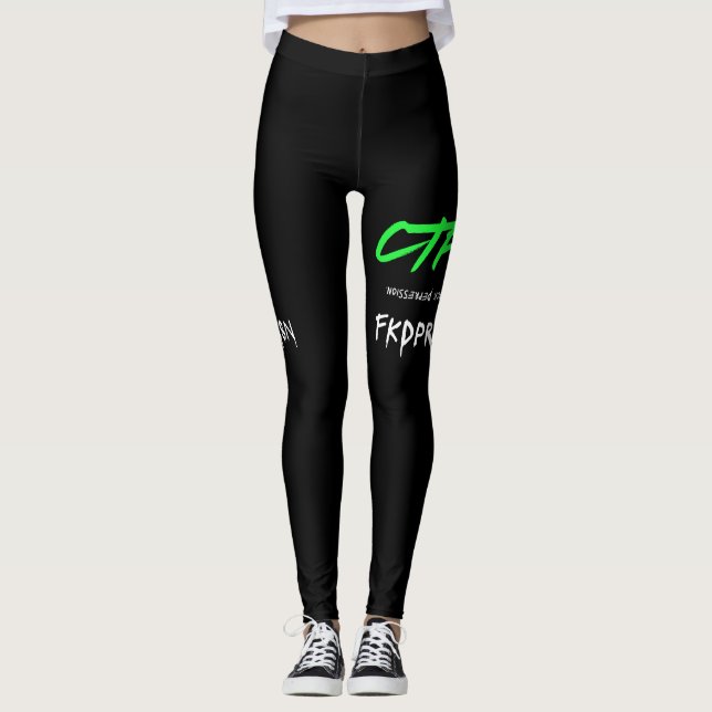 Leggings FKDPRSN edición de combate "F*ck Depression" (Anverso)