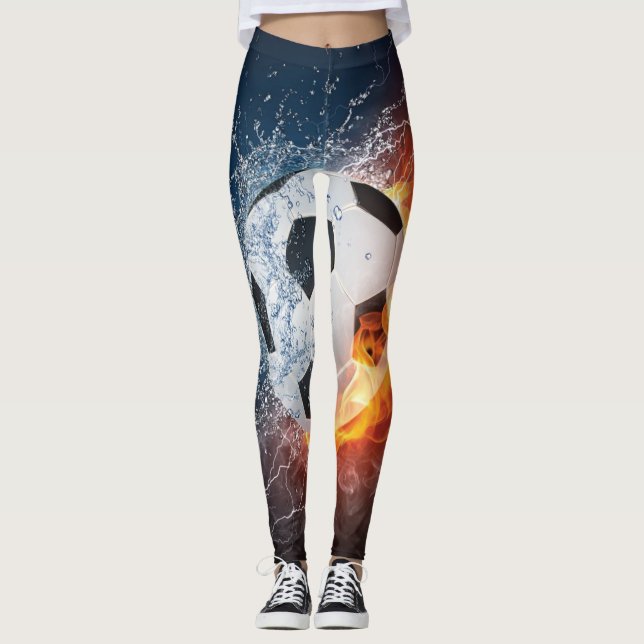 Leggings Flamante Cojín decorativo de fútbol/baloncesto de  (Anverso)