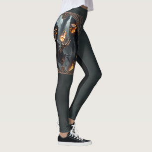 Leggings Flamas góticas, el guardián de los dados ardientes