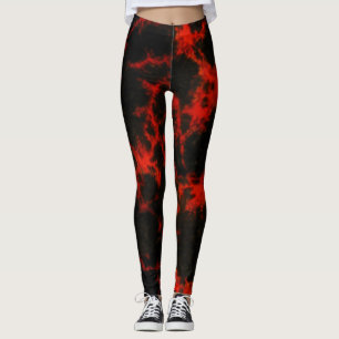 Leggings Flamas negras y rojas energéticas