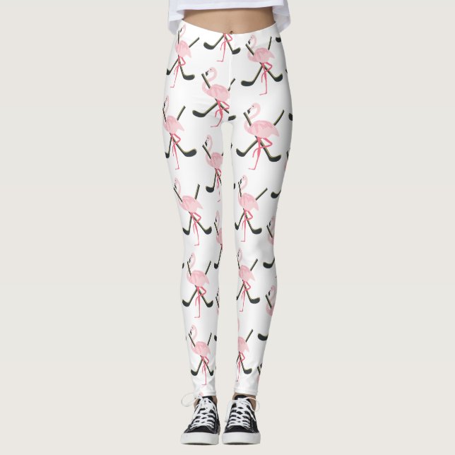 Leggings Flamenco afortunado de la victoria del hockey (Anverso)
