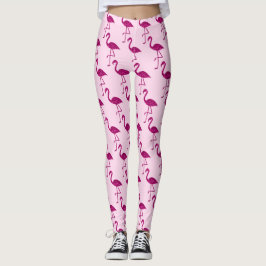Leggings Flamenco rosa brillante con patrón de destellos