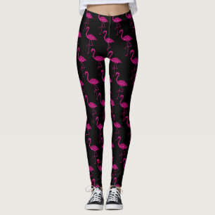 Leggings Flamenco rosa brillante con patrón de destellos ne