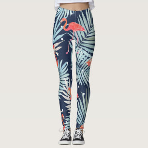 Leggings Flamingo acuarela: Elegancia tropical rosa.