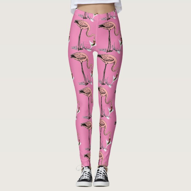Leggings Flamingo Beber Martini Thunder_Cove (Anverso)