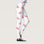 Leggings Flamingo de color rosa rosado giratorio<br><div class="desc">Entre en verano con estos lindos pantalones de bonito con un patrón de flamingo de acuarela rosa de mi arte original pintado a mano. Estas elegantes leggings pastel de verano son perfectas para todo aquel que ame las vibraciones tropicales y la moda única. Ya sea que te dirijas al yoga,...</div>