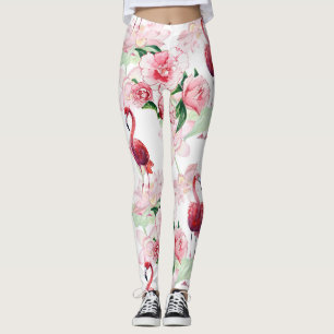 Leggings Flamingo rosa: Elegancia de patrón sin foco