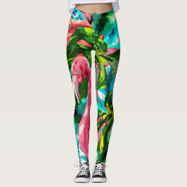 Leggings Flamingo rosa tropical