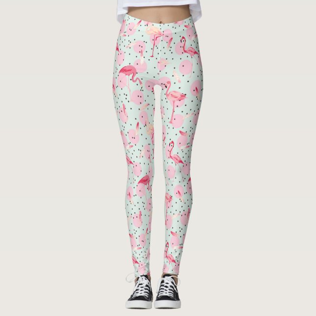 Leggings Flamingo Se Pesa En Los Puntos De Polka 2 (Anverso)