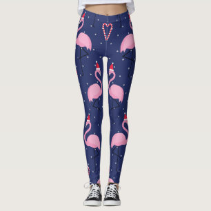 Leggings Flamingo Xmas Gorra Candy Pattern