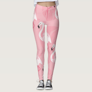 Leggings Flamingos rosados: ilustracion vintage sin costura