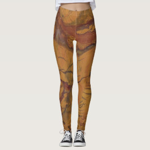 Leggings Flashy Red Jasper Natural Rock Photo diseñado