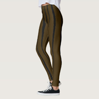 Leggings Flauta de flauta negra pegadiza marrón
