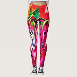 Leggings Flauta de fruta de dragón exótica