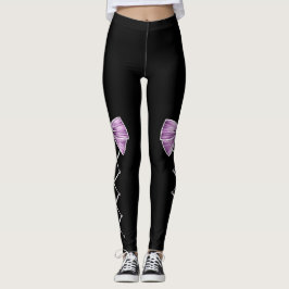 Leggings Flauta rosa avanza en las leggantas de Spandex